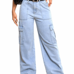 This ice colour girls cargo pants are crafted with an soft fabric and can be wear in colleges and parties also.