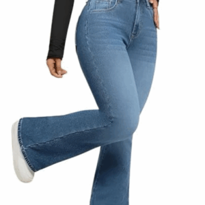 A great women denim jeans which is created with good fabric and a wide leg bottom jean.