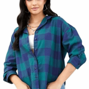 The blue check shirt offers timeless style and comfort, perfect for casual, office, and travel wear throughout the year.