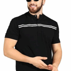 Men collar tshirts are a versatile wardrobe essential, blending breathable cotton blend fabric with stylish mandarin collars and sporty chest stripes, perfect for comfortable, fashionable looks in both casual and smart-casual settings.