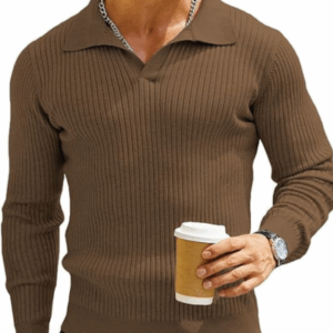 A premium polo sweater paired with a mens cotton tshirt delivers comfort, warmth, and timeless appeal, making it the perfect choice for casual outings, office wear, travel, and daily fashion versatility.