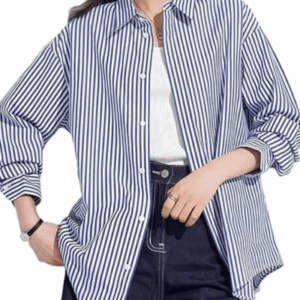 The royal blue shirt offers a stylish oversized fit with breathable fabric, dropped shoulders, and 3/4 sleeves. Perfect for summer, it combines comfort and vibrant color for versatile wardrobe appeal.